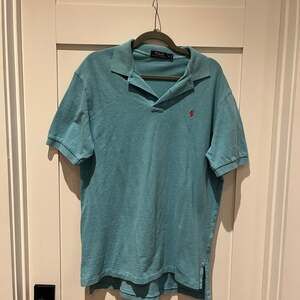 Polo Ralph Lauren Men's Classic Fit Mesh Polo Shirt Teal Blue with Pink Pony